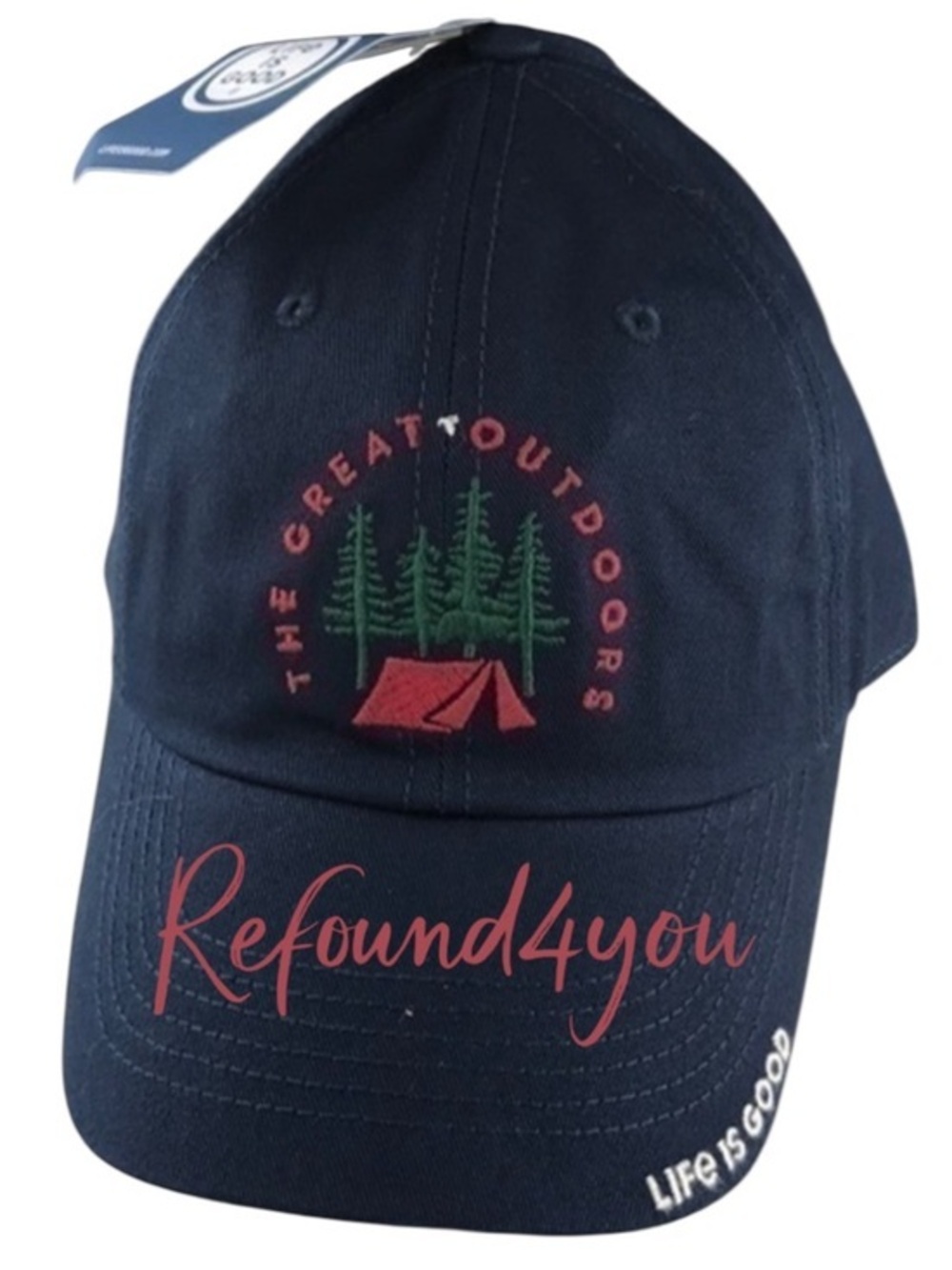 MEN - Life is Good - ‘Evergreen/Tent’ cap. Navy. OS. NWT